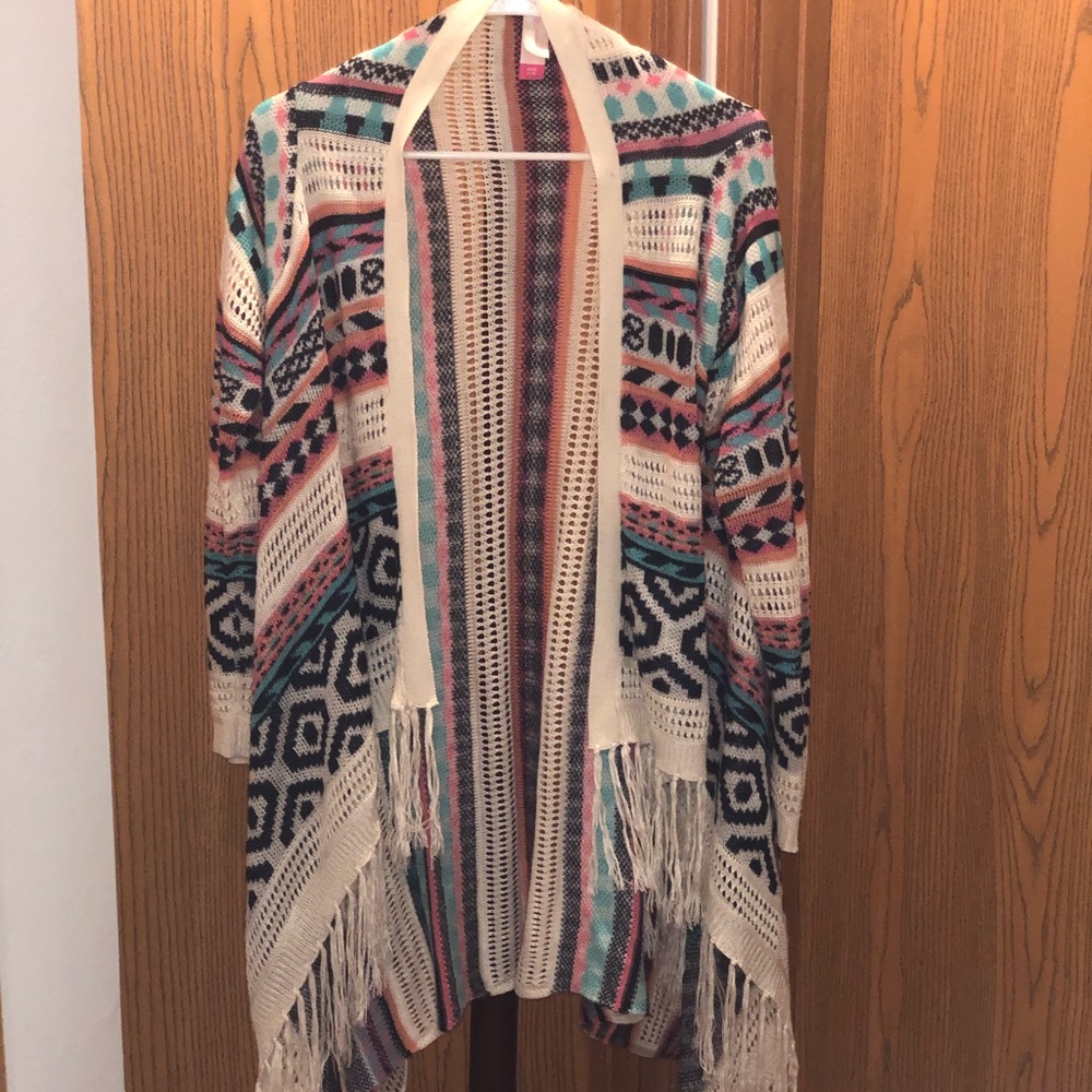 Multi color shrug/poncho